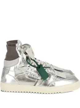 Off-White: Серебристые кроссовки  Off Court