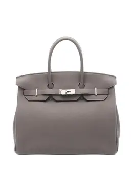 Hermès Pre-Owned: Серебристая сумка-шоппер 