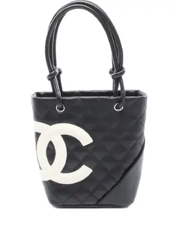 CHANEL Pre-Owned: Чёрная сумка-шоппер 