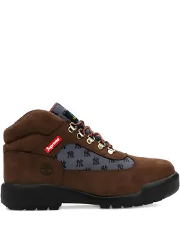 Timberland: Тёмные ботинки 