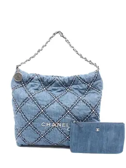 CHANEL Pre-Owned: Голубая сумка 