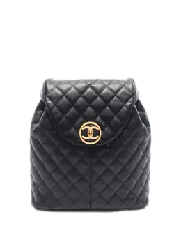 CHANEL Pre-Owned: Чёрный рюкзак 