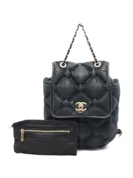 CHANEL Pre-Owned: Чёрный рюкзак 