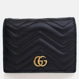 Gucci: Чёрный кошелёк  GG Marmont