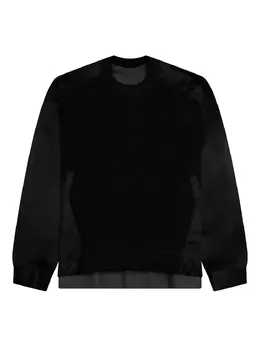 sacai: Чёрный свитер 