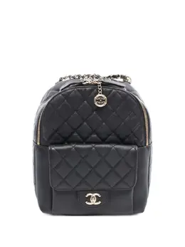 CHANEL Pre-Owned: Чёрный рюкзак 