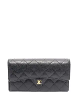 CHANEL Pre-Owned: Чёрный кошелёк 