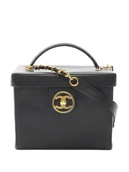 CHANEL Pre-Owned: Чёрная сумка-шоппер 