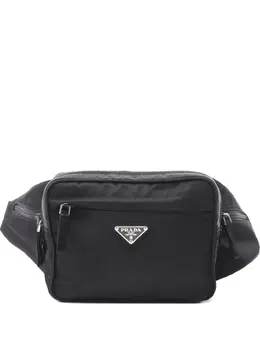 Prada Pre-Owned: Чёрная поясная сумка 