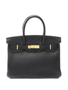 Hermès Pre-Owned: Чёрная сумка-шоппер 