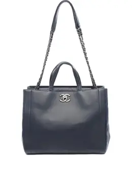 CHANEL Pre-Owned: Синяя сумка-шоппер 