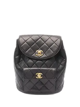 CHANEL Pre-Owned: Чёрный рюкзак 