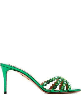 Aquazzura: Зелёные сандалии 