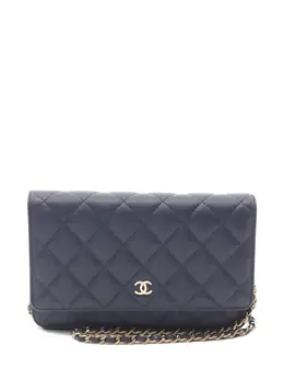 CHANEL Pre-Owned: Синий кошелёк 