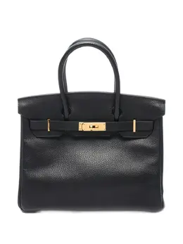 Hermès Pre-Owned: Чёрная сумка-шоппер 