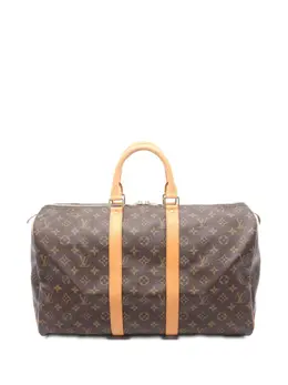 Louis Vuitton Pre-Owned: Коричневая спортивная сумка 