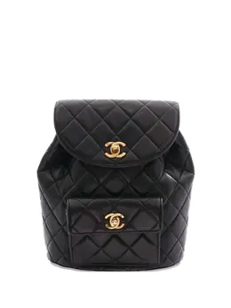 CHANEL Pre-Owned: Чёрный рюкзак 