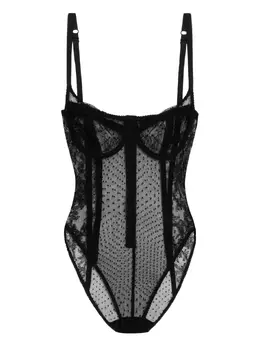 Dolce & Gabbana: Чёрный боди 