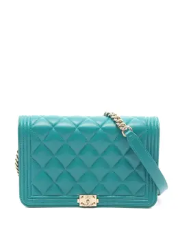 CHANEL Pre-Owned: Голубая сумка 