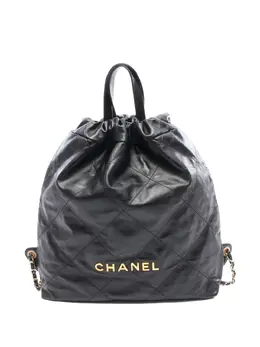 CHANEL Pre-Owned: Чёрный рюкзак 