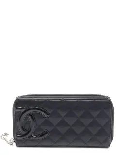 CHANEL Pre-Owned: Чёрный кошелёк 