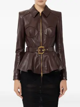 Elisabetta Franchi: Кожаная куртка 