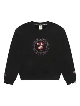 AAPE BY *A BATHING APE®: Чёрный свитшот 