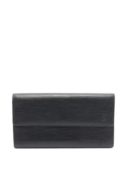 Louis Vuitton Pre-Owned: Чёрный кошелёк 