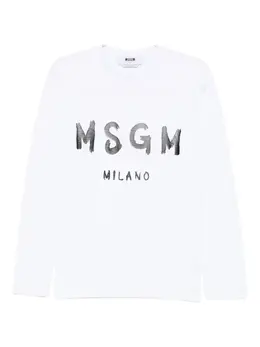 MSGM: Белая футболка 