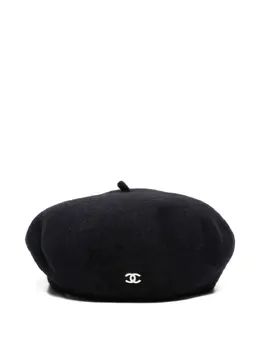 CHANEL Pre-Owned: Чёрная шляпа 