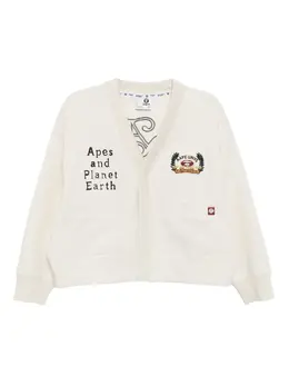 AAPE BY *A BATHING APE®: Белый кардиган 