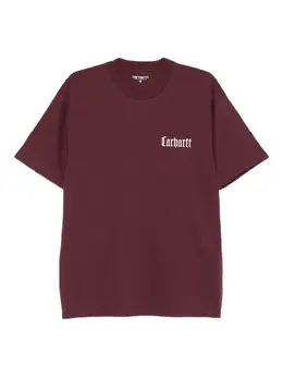Carhartt WIP: Бордовая футболка 