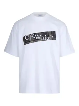 Off-White: Футболка  Diagonal из фланели