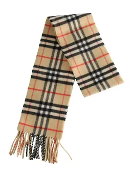 Burberry: Бежевый шарф 