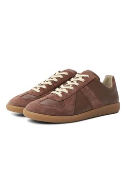 Maison Margiela: Коричневые кеды  Replica