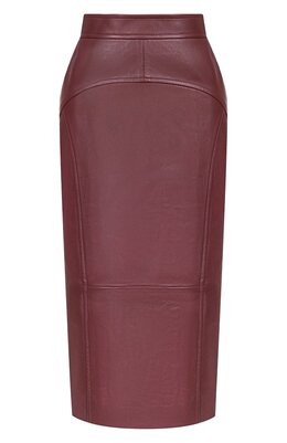 Max Mara Studio: Кожаная юбка 