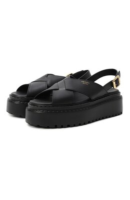 Prada: Чёрные сандалии 