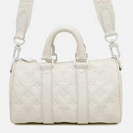 Louis Vuitton: Белая сумка  Keepall