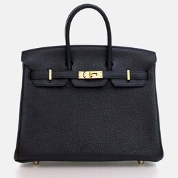 Hermes: Чорні сумки на руку  Birkin 25