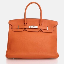 Hermes: Помаранчеві сумки на руку  Birkin 35