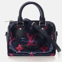 Louis Vuitton: Чёрная сумка через плечо  Speedy