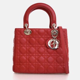 Dior: Красная сумка на руку 
