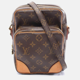 Louis Vuitton: Коричневая сумка через плечо 