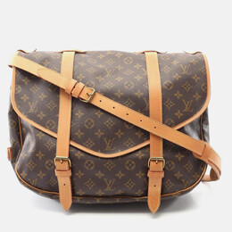 Louis Vuitton: Коричневая сумка 