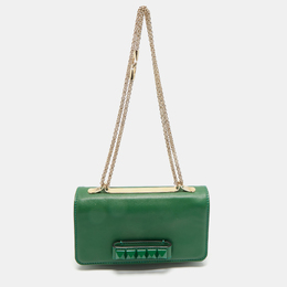 Valentino: Зелёный клатч  Rockstud