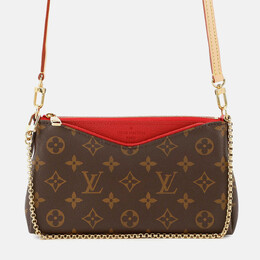 Louis Vuitton: Коричневый клатч 