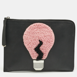 Fendi: Чёрный клатч  FF