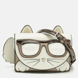 Karl Lagerfeld: Белая сумка через плечо  Ikonik Choupette