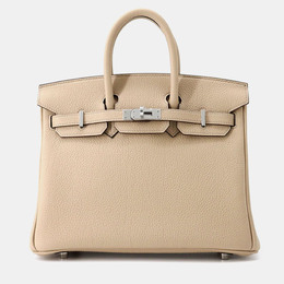 Hermes: Бежеві сумки  Birkin 25