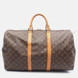 Louis Vuitton: Коричневі сумки  Keepall 50